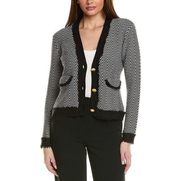 Hannah Rose WomensChanel Cashmere-Blend Jacket Black